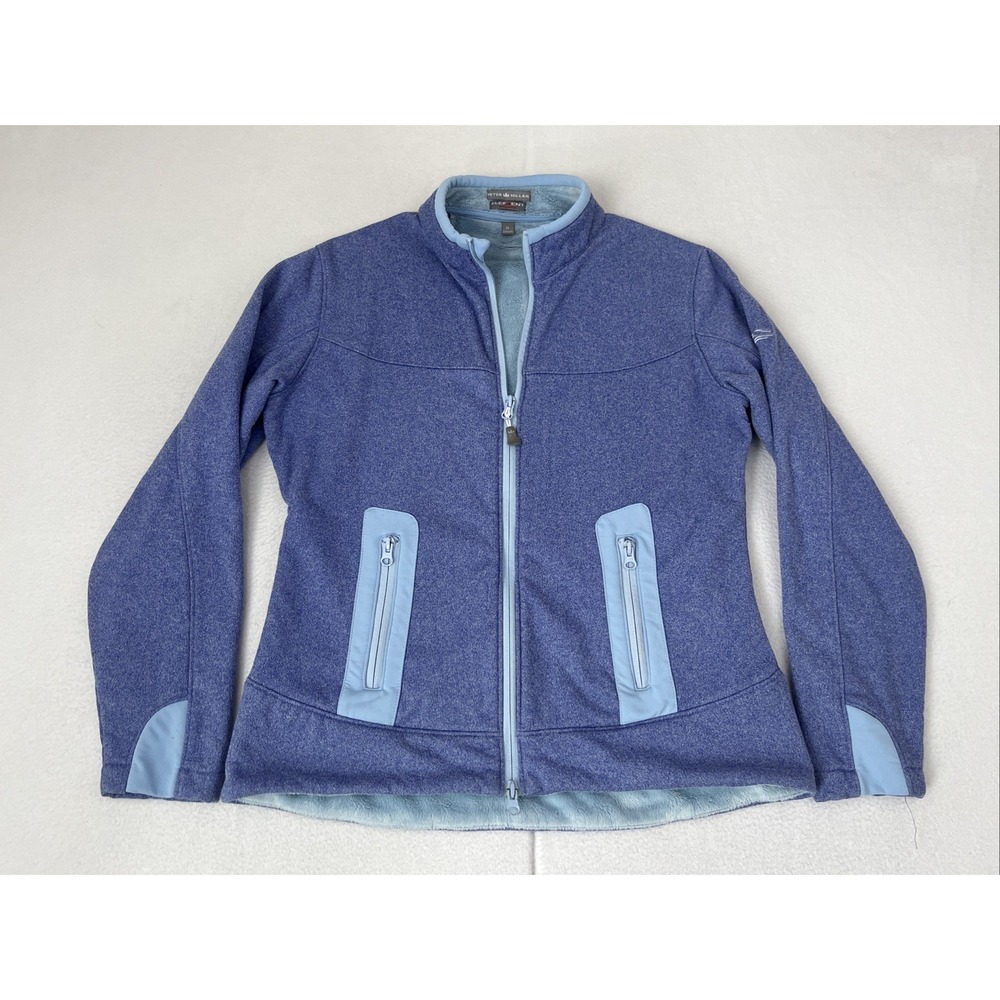Peter Millar Element 4 Warmth Full Zip Jacket Womens Medium Blue Sherpa Lined